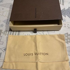 Louis Vuitton Authentic wallet dust bag and box.